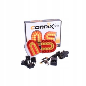LAMPY BEZPRZEWODOWE TYLNE NA MAGNES LED CONNIX 12V NA MAGNES PRZYCZEPA