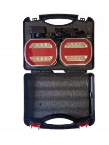 ZESTAW LAMPY BEZPRZEWODOWE TYLNE PRZYCZEPY NA MAGNES 24 LED WALIZKA 12V 24V