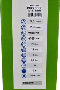 Elektryzator uniwersalny TITAN DUO 3000, dla koni, bydła, owiec i kóz, 3,0 J, Kerbl