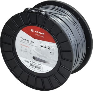 Żyłka tnąca ? 3 mm 129 m kwadratowa Titanium Power szara Kramp