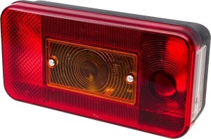 Lampa tylna zespolona, prostokątna, 12/24V pomarańczowa/czerwona, przykręcana Promot