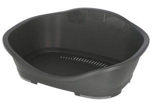 Legowisko z tworzywa sztucznego dla psa, 68,5 x 49 x 27,5 cm, szare, Kerbl
