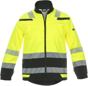 Kurtka Softshell, żółty-czarny, rozmiar XL, Trendy High Visible Line, Hydrowear
