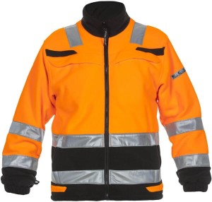 Kurtka polarowa, pomarańczowy-czarny, rozmiar M, Trendy High Visible Line, Hydrowear
