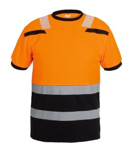 Koszulka T-shirt Hi-vis roz. L pomarańczowy/czarny Tulsa