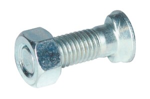 Śruba płużna 2-noskowa z łbem owalnym Kramp, M12 x 35 mm z nakrętką