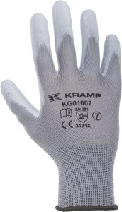 Rękawice robocze roz. 9/L szare, op. 120 par nylon/polyester L=25 cm Protect Kramp