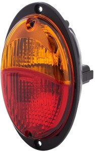 Lampa zespolona tylna, owalna 12/24V czerwona/pomarańczowa przykręcana z wtyczką Deutsch Hella