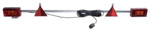 Zestaw lamp tylnych na belce, 1.6 m przewód z wtyczką 7-pin 12 m Ajba