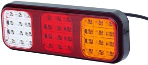 Lampa tylna zespolona LED, prostokątna 12/24V czerwona/pomarańczowa/biała przykręcana 284x37x100 mm Hella ValueFit