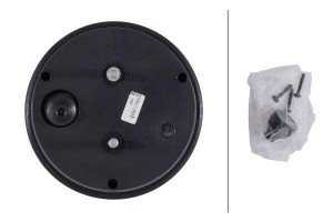 Lampa stop, okrągła 12/24V czerwona przykręcana ? 122.5 mm Hella