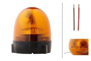 Lampa błyskowa halogenowa, obrotowa, 24V, pomarańczowa, na uchwyt, 158 mm, Rota Compact Hella