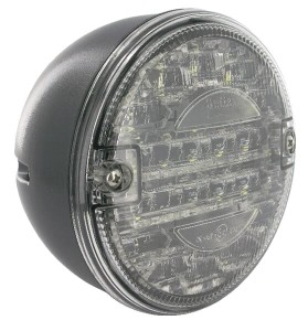 Lampa cofania LED, okrągła 24V przezroczysta przykręcana ? 140 mm 1 szt. LED Britax