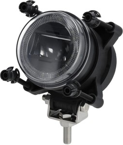 Reflektor przedni LED, okrągły 28/18W 10-30V ? 90 mm światła drogowe, kierunkowskaz, złącze H9, Kramp