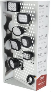 Stojak ekspozycyjny lamp LED – uniwersalne lampy robocze