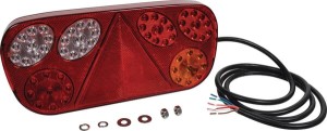 Lampa tylna zespolona LED, prawa prostokątna, 12/24V 315x32x145 mm Kramp
