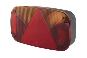 Lampa tylna zespolona, prostokątna prawa 12V czerwona/pomarańczowa przykręcana 247x138 mm Hella