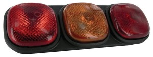 Lampa tylna zespolona, prostokątna 12/24V czerwona/pomarańczowa przykręcana 334x112x57 mm Britax