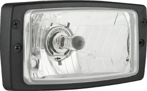 Reflektor przedni halogenowy, prostokątny 12/24V H4, W5W 184x102 mm Kramp
