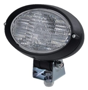 Lampa robocza halogenowa, owalna 55W 1150lm 12/24V przezroczysta przykręcana 160x78x128 mm z wtyczką AMP Hella