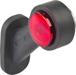 Lampa obrysowa LED, prawa, 12/24V czerwona/przezroczysta, przykręcana Waś
