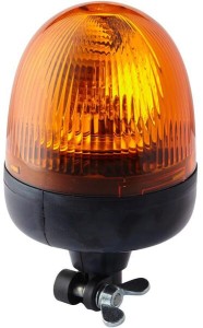 Lampa błyskowa halogenowa, obrotowa, 12V, pomarańczowa, na uchwyt, ? 135 mm x 217 mm, Rota Compact Hella