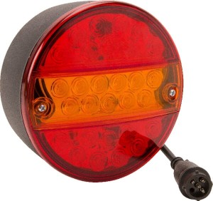 Lampa tylna zespolona LED, okrągła 12V ? 142 mm 5-pin Kramp