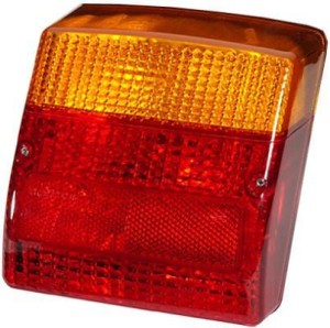 Klosz lampy, pomarańczowy/czerwony, kwadratowy tylny/lewy/prawy Hella