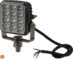 Lampa ostrzegawcza LED, 10-30V, bursztynowa, 12 LED, Kramp