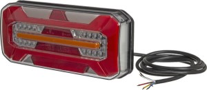 Lampa tylna zespolona LED, prawa prostokątna, 12/24V 306x133x60.6 mm Kramp