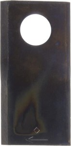 Nożyk kosiarki rotacyjnej prawy 100x48x4 mm otwór Ø 21 mm okrągły pasuje do Pöttinger 25 szt.