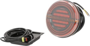 Lampa tylna zespolona LED, okrągła, 12V (zintegrowany opornik) ? 142 mm Kramp