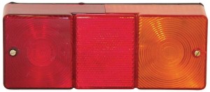 Lampa tylna zespolona, prostokątna 12/24V pomarańczowa/czerwona przykręcana 190x40 mm Britax