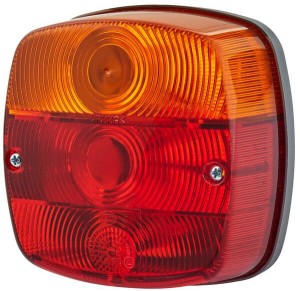 Lampa tylna zespolona, 12/24V kwadratowa przykręcana, prawa/lewa Hella
