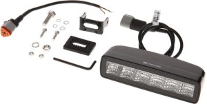 Lampa robocza LED, prostokątna 30W 2880lm 12/24V, biała/pomarańczowa, 157x49.7x60 mm światło rozproszone z wtyczką Deutsch, 6 LED