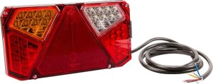 Lampa tylna zespolona LED, lewa, prostokątna, 12/24V Kramp