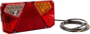 Lampa tylna zespolona LED, prawa, prostokątna, 12/24V Kramp