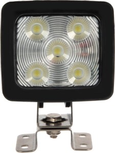Lampa robocza LED z możliwością ściemniania, kwadratowa 60W 1820/5200lm 10/30V biała z wtyczką Deutsch, ultra szeroki strumień światła, 20 LED, Kramp