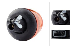 Lampa błyskowa halogenowa, obrotowa, 24V, pomarańczowa, na uchwyt, ? 135 mm x 222 mm, Rotaflex Hella