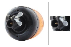 Lampa błyskowa halogenowa, obrotowa, 24V, pomarańczowa, na uchwyt, ? 167 mm x 217 mm, Rota Compact Hella