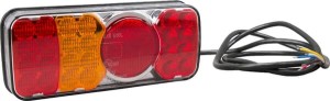 Lampa tylna zespolona LED, lewa, prostokątna, 12/24V Kramp