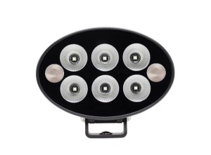 Lampa robocza + lampa ostrzegawcza pomarańczowa LED, owalna 36W 3500lm 12/24V 155x105x58 mm światło rozproszone, 6+2 LED, Black series