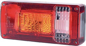 Lampa tylna zespolona, prawa prostokątna 12/24V 5/21W 218x54.5x100 mm gopart
