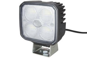 Lampa robocza LED, kwadratowa 1000lm 12/24V biała 122x53x95 mm z obejmą, światło rozproszone, 4 szt. LED Hella