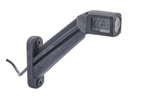 Lampa obrysowa przednio-tylna i pozycyjna LED, prawa 12/24V biała przykręcana 177x35x160 mm EasyConn 2-pin 4 LED Hella