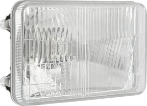 Reflektor przedni halogenowy, prostokątny 12/24V H4 168x106 mm Kramp