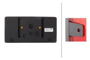 Lampa tylna zespolona, prostokątna prawa 12/24V czerwona/pomarańczowa przykręcana 210x66x108 mm Hella