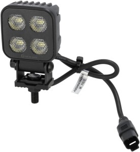 Lampa robocza LED, kwadratowa 40W 2650lm 12/24V, biała, 70.1x126.6x49.7 mm światło rozproszone z wtyczką Deutsch, 8 LED