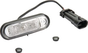 Lampa oświetlenia wnętrza kabiny LED, 0.50W prostokątna 12/24V biała przykręcana 84x29x19 mm 2 szt. LED Hella