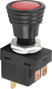 Włącznik wyciągany, S05, 12/24V 3-pin włącznik/wyłącznik, halogen, ? 14.5 mm z żarówką podświetlany czerwony